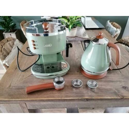 Delonghi retro set groen.