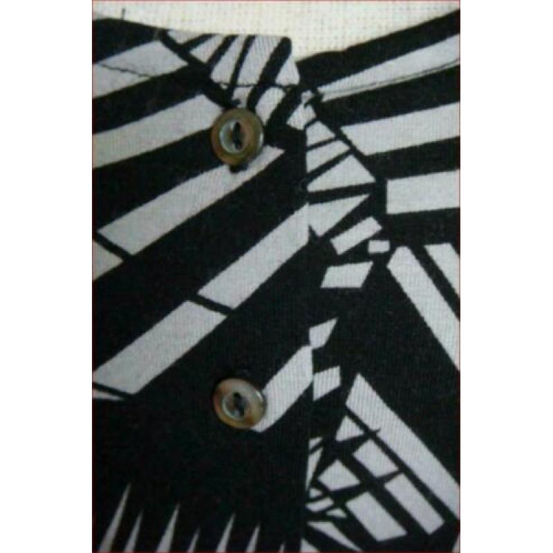 POOOLS zwart-witte tweens vest zgan maat 40 zgan