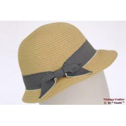 Dames Cloche dophoed Hawkins geel gecoat papier 54-57 nieuw