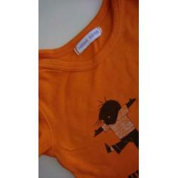 Leuke, oranje romper voor Koningsdag, maat 62-68