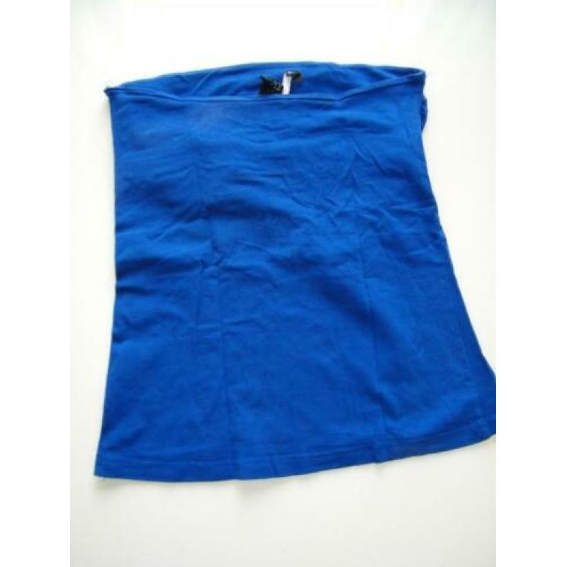 Dames Strapless Top Blauw Maat S