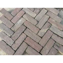 Nette oude gebakken klinkers, Dikformaat Rood-Paars V17