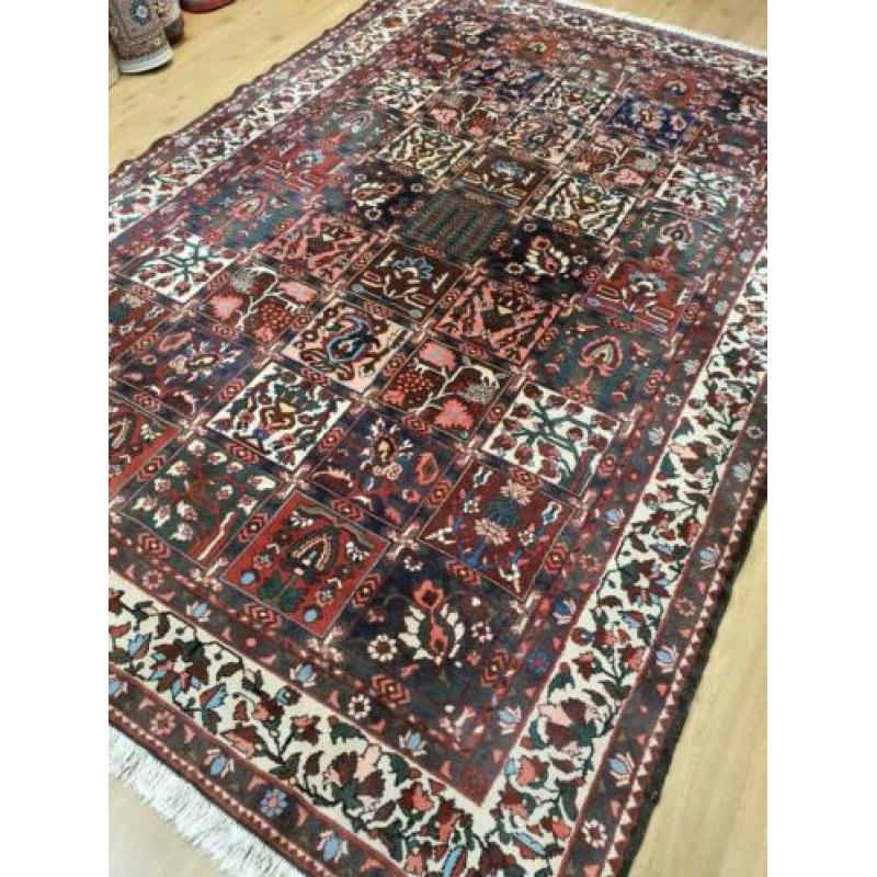 Vintage handgeknoopt perzisch tapijt bakhtiar 327x216