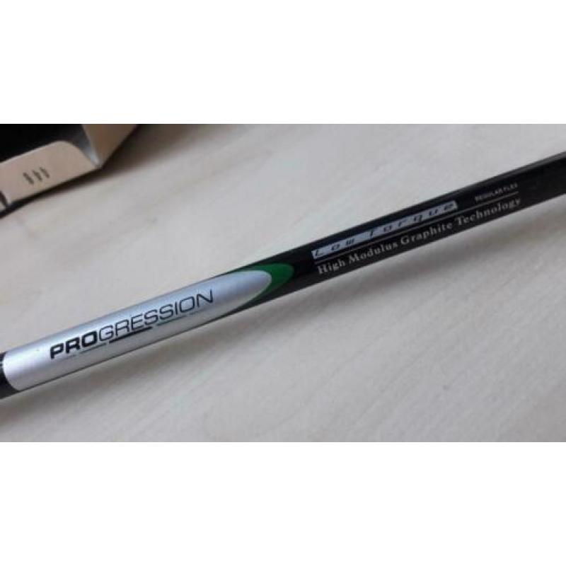 Graphite golfset met 3-wiel trolley rechtshandig R-flex