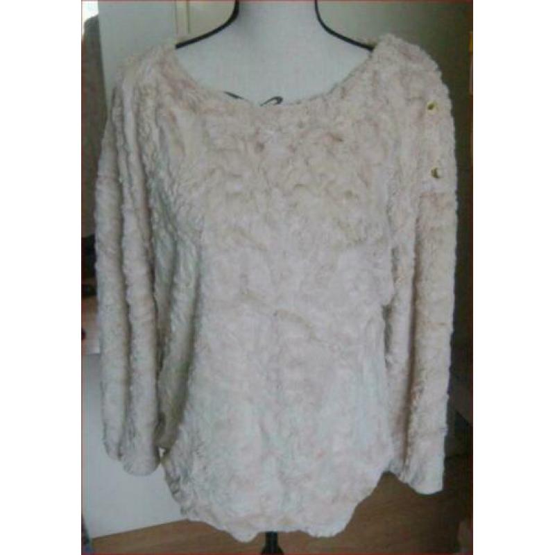 GOOSECRAFT beige fluffy trui maat 38/40 nieuw