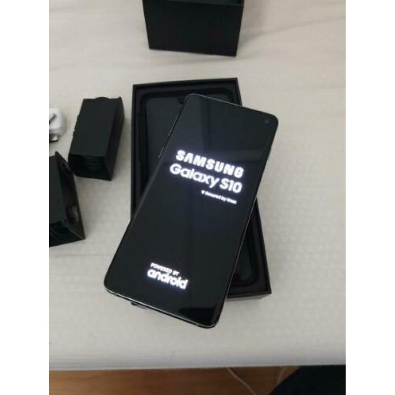 Samsung Galaxy S10 pearl white als nieuw, compleet