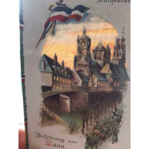 besetzung von Laon wo1 ww1 doorschijnkaart