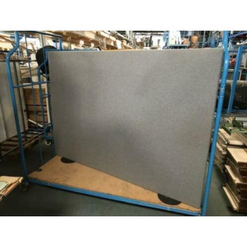 4x scheidingswand kantoor geluidswand scheidingswanden grijs