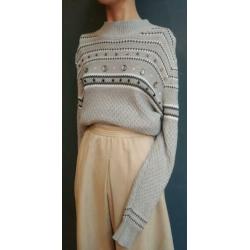 Vintage trui (80s/90s) met glitterstenen ( MT L/ XL)