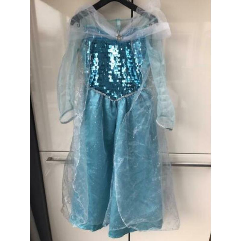 Originele Disney Elsa prinsessen jurk Frozen blauw maat 128