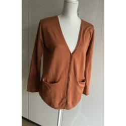 Mooi dun vestje van Part Two, maat M, kleur rosè bruin