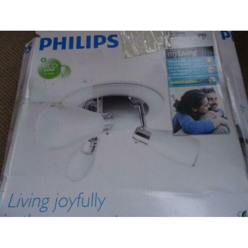 Philips myLiving plafon spotlamp + lampjes, verpakking etc.