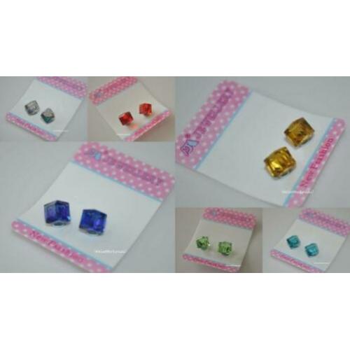 Magnetische/magneetoorbel BLOKJE KLEUR geen gaatjes nodig