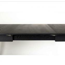 Zuiver Glimps Uitschuifbare Eettafel 120/162 Zwart