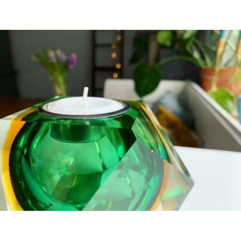 Vintage Retro Tafelaansteker van Glas