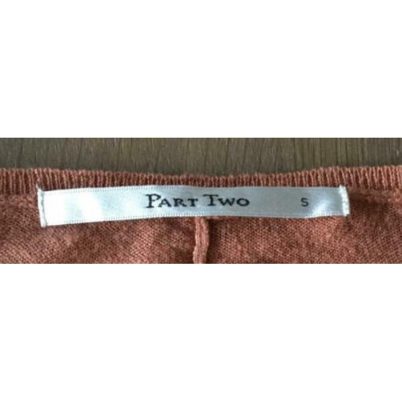 Mooi dun vestje van Part Two, maat M, kleur rosè bruin