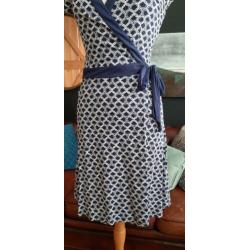 Mooie blauwe retro jurk maat 36/38