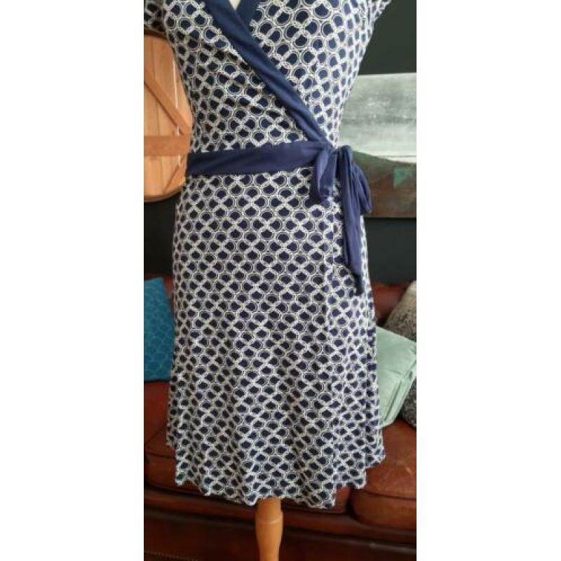 Mooie blauwe retro jurk maat 36/38