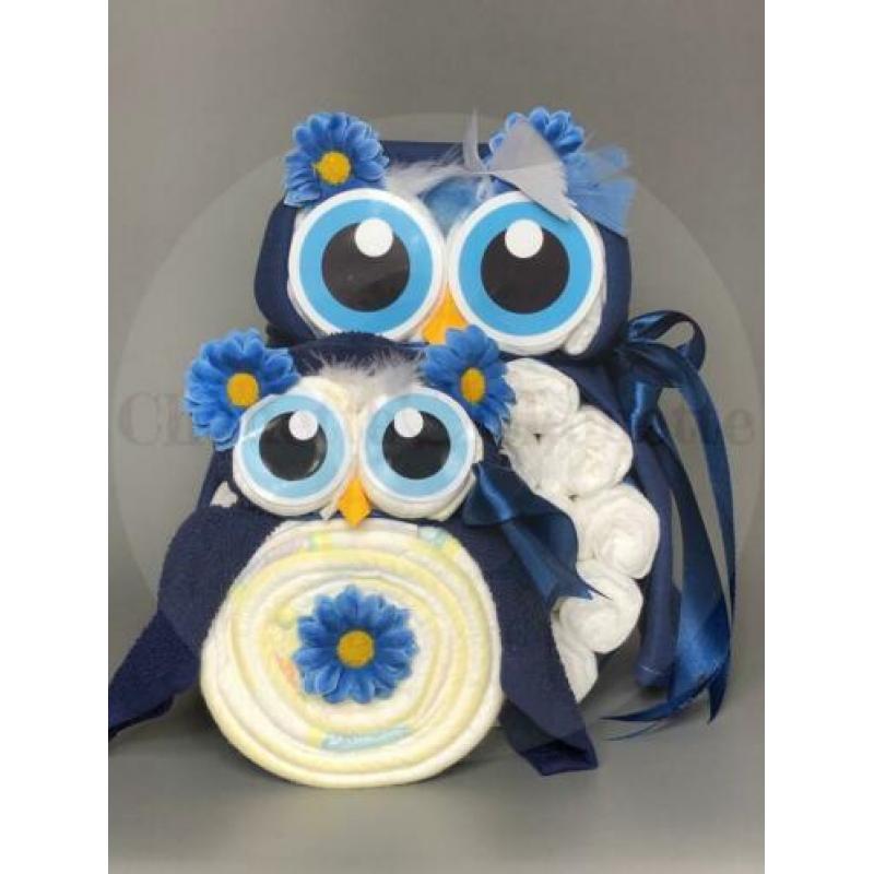 Gratis verzending Luiertaart Uil Luieruil Set zwart wit