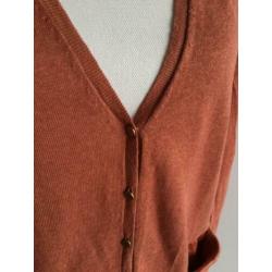 Mooi dun vestje van Part Two, maat M, kleur rosè bruin
