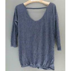 Blaumax 100% linnen blauwe top maat M