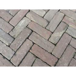 Nette oude gebakken klinkers, Dikformaat Rood-Paars V17