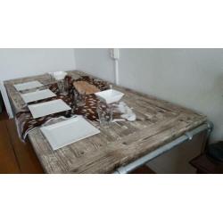 Industriële tafel steigerbuis eettafel 220x95 cm