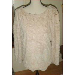 GOOSECRAFT beige fluffy trui maat 38/40 nieuw