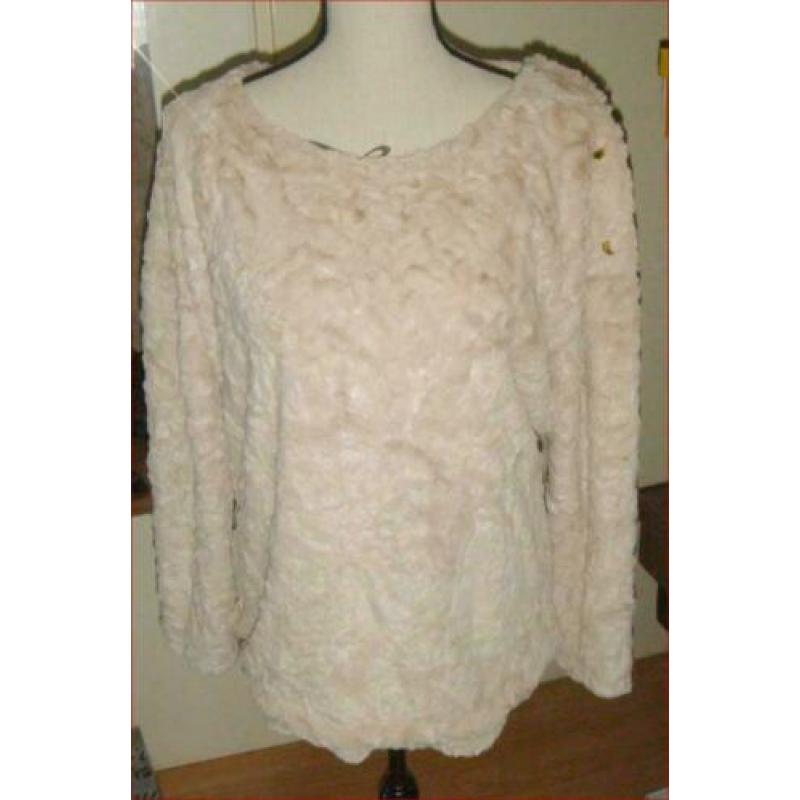 GOOSECRAFT beige fluffy trui maat 38/40 nieuw