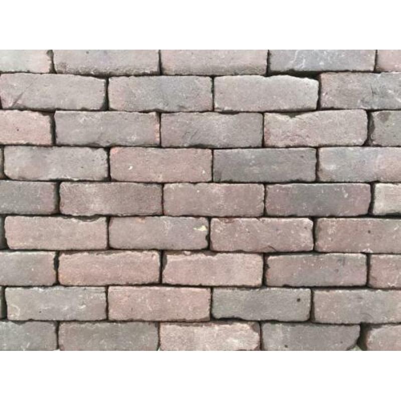 Nette oude gebakken klinkers, Dikformaat Rood-Paars V17