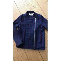 Nik&nik winterjas wol wollen paars blauw maat 152-158
