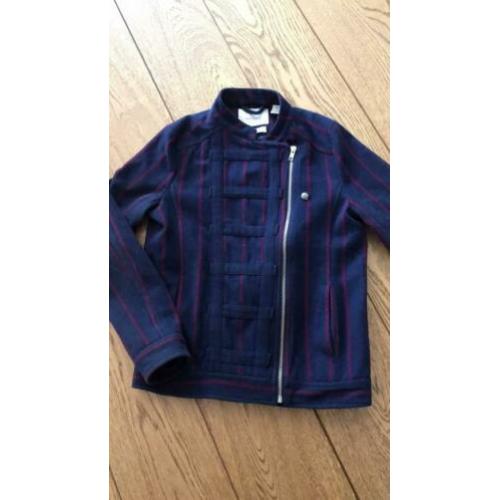 Nik&nik winterjas wol wollen paars blauw maat 152-158