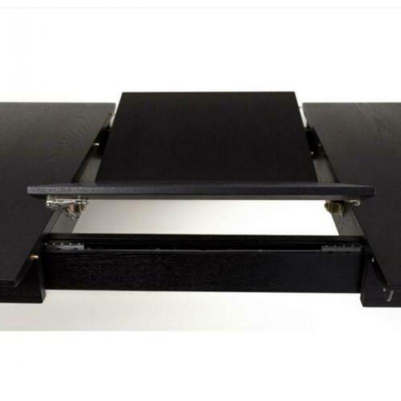 Zuiver Glimps Uitschuifbare Eettafel 120/162 Zwart