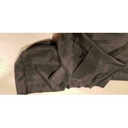 Zwarte strapless gala jurk + stola. Elegante pasvorm, maat S