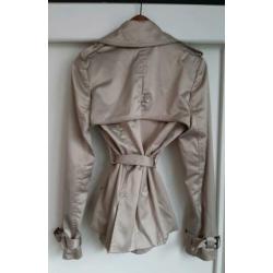 GESTUZ trenchcoat, tussenjas, goud, taupe,beige, mt.36/s