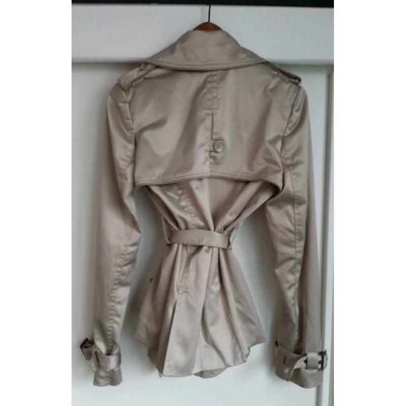 GESTUZ trenchcoat, tussenjas, goud, taupe,beige, mt.36/s