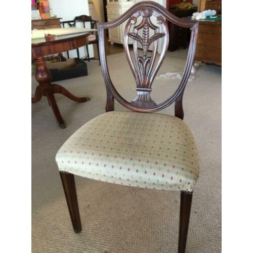 4 hepplewhite eetkamerstoelen
