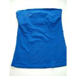 Dames Strapless Top Blauw Maat S