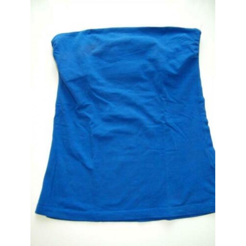 Dames Strapless Top Blauw Maat S