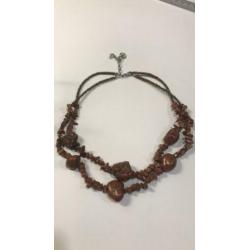 Ketting vintage met echte edelstenen