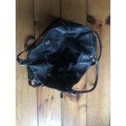 Leren shopper zwart Camy Bags