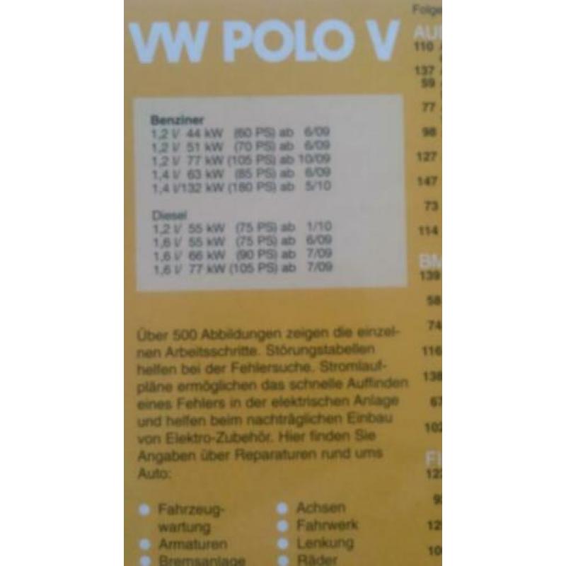 Werkplaatshandboek/Vraagbaak Polo 6R/Polo V-2009 tot heden.