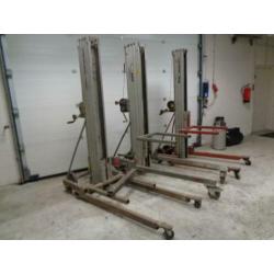 te koop 3x kanaallift/montagelift/materiaallift