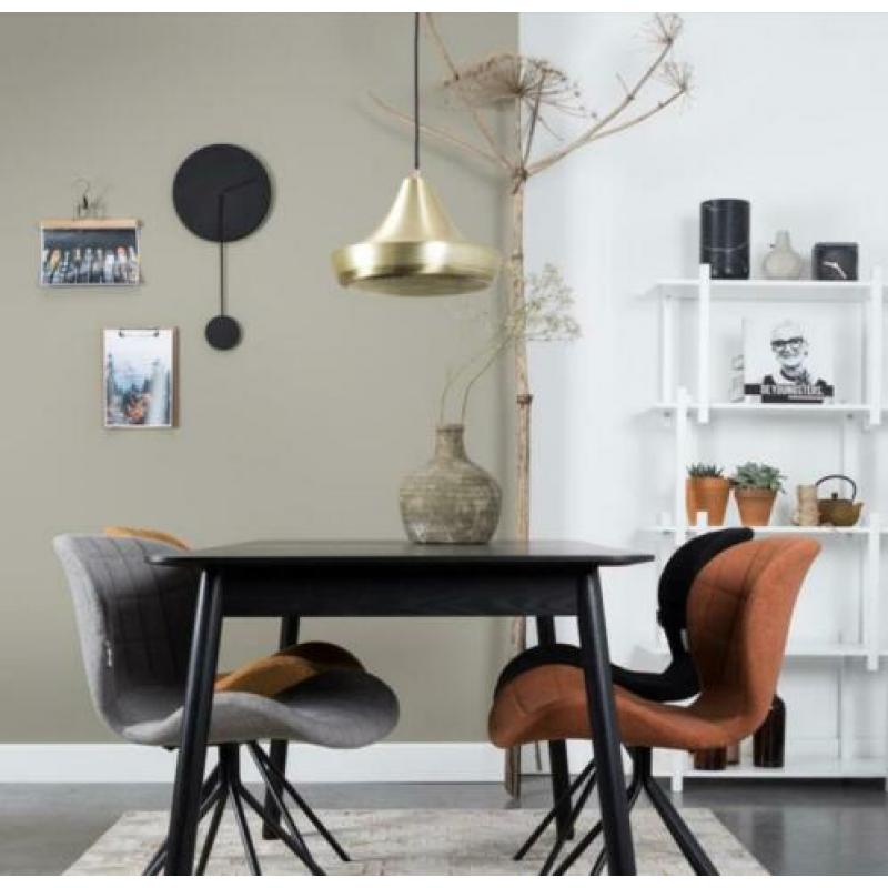 Zuiver Glimps Uitschuifbare Eettafel 120/162 Zwart