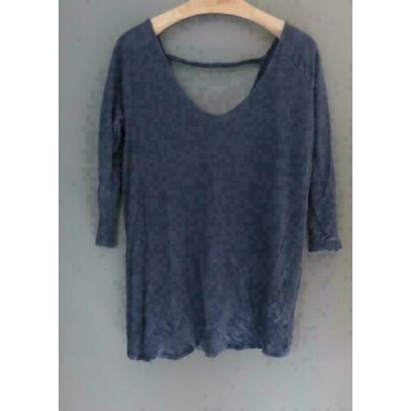 Blaumax 100% linnen blauwe top maat M