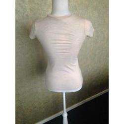 GLAMOROUS beige T-shirtje maat XS