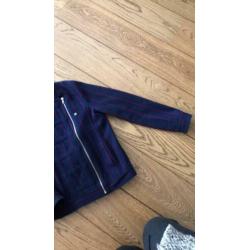 Nik&nik winterjas wol wollen paars blauw maat 152-158