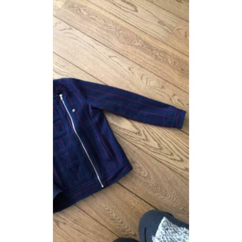 Nik&nik winterjas wol wollen paars blauw maat 152-158