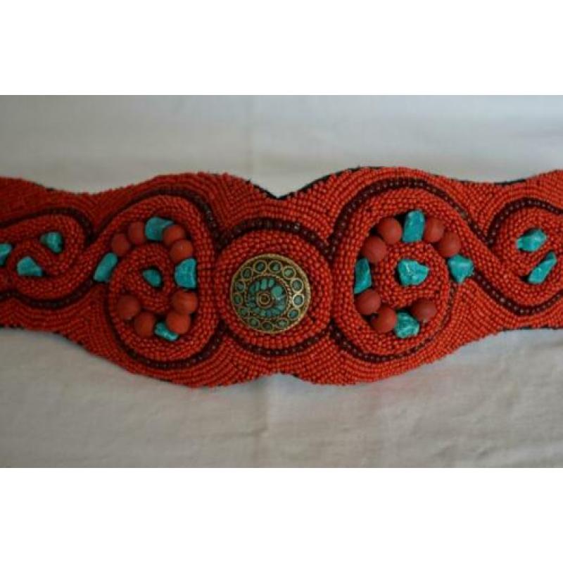 Vintage Tibetaanse( Ibiza look) klederdracht riem/ceintuur