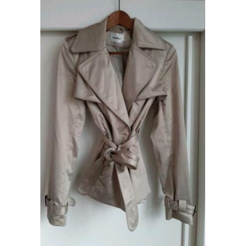 GESTUZ trenchcoat, tussenjas, goud, taupe,beige, mt.36/s